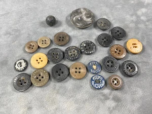 24 Pc Lot Buttons, Tailors, Makers, NH Estate Find! Vintage, Antique, Mid Modern - Picture 1 of 16