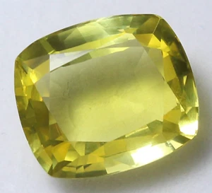 Cojín Natural 11.30 Ct Amarillo Tanzanita Certificado 14x12 mm SIN CALEFACCIÓN AAA+ Gemas - Imagen 1 de 6