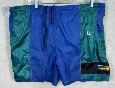 Vintage Advantage Wilson Men Large Nylon Swim Trunks Shorts Bathing Bottom Lined - Image 1 of 4