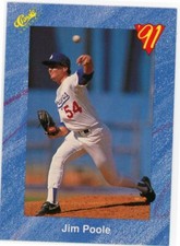 1991 CLASSIC #T54 - JIM POOLE (RC) - LOS ANGLES DODGERS - FREE SHIPPING! 