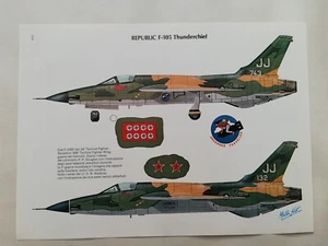 Tavola Enciclopedia REPUBLIC F-105 THUNDERCHIEF Aviazione Militare Storia - Picture 1 of 2