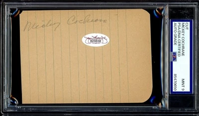 Mickey Cochrane Signed Cut Auto Autograph PSA DNA 9 - Image 1 of 2