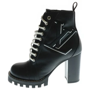 Louis Vuitton Star Trail Line stivali stringati in pelle neri da donna taglia 36 - Foto 1 di 6