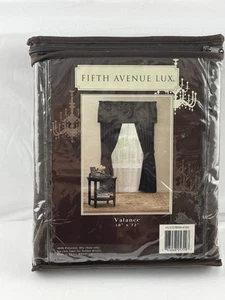 Fifth Avenue LUX Collection Brown Valance Pole Top Window 72" x 18" NOS - Picture 1 of 9