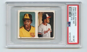 1984 OPC BASEBALL STICKERS TONY GWYNN 160 / DAN FORD 212 PSA 6 EX-MT - Picture 1 of 2