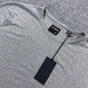 CUTS AO Curve-Hem T-Shirt Men's 2XL Heather Gray 4-Way Stretch Polyester Blend - Picture 1 of 11
