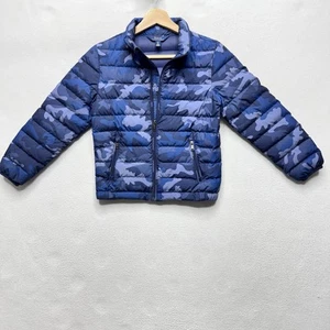 Youth Boys Ralph Lauren Pony Full Zipper Blue Winter Jacket Size Small 8 EUC ๐ - Picture 1 of 10