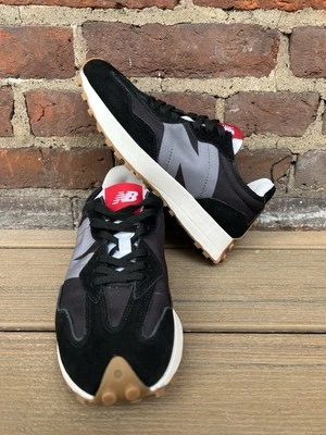 New Balance 327 Shoes Mens 5.5 Women 7 Sneakers Black Castlerock MS327STC EUC! - Image 1 of 4