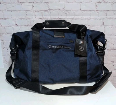 Bolsa satchel de viagem Tumi dupla FXT balística nova em folha náilon azul 133313 - Imagem 1 de 4