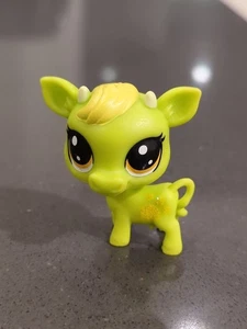 Littlest Pet Shop Pistacchio La Mucca Vitello Animali Fortunati Autentico LPS Senza Numero - Foto 1 di 3