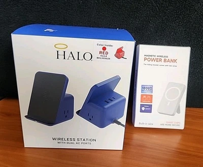 Halo双交流端口无线充电站和无线移动电源 — 第 1/4 张图片
