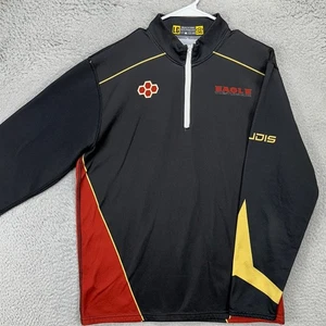 Rudis Mens Wrestling Pullover Shirt Large Black Quarter Zip Athletic Long Sleeve - Picture 1 of 10