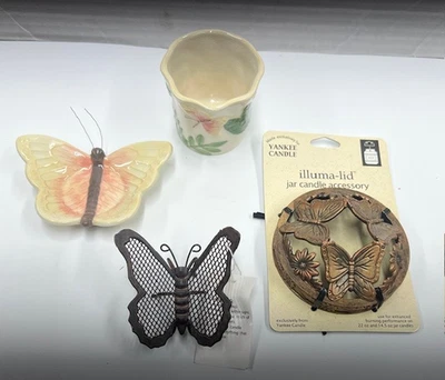LOTE de 4 - Yankee Candle BUTTERFLY Piezas Temáticas - ENVÍO GRATUITO Foto 1 de 4