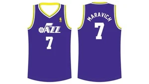 PETE MARAVICH UTAH JAZZ STITCHED JERSEY SIZE LARGE PREORDER - Picture 1 of 1