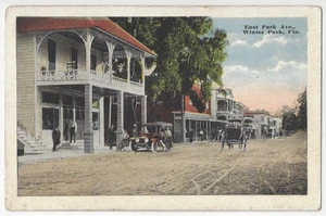 1920 Winter Park, Florida - Main Street, Dirt Road - Postal de colección - Imagen 1 de 2