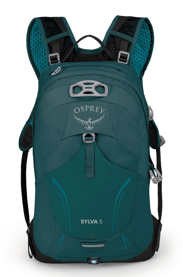 Osprey Sylva 5 Rucksack Fahrradrucksack Regenhülle Rucksack Baikal Green - Bild 1 von 3