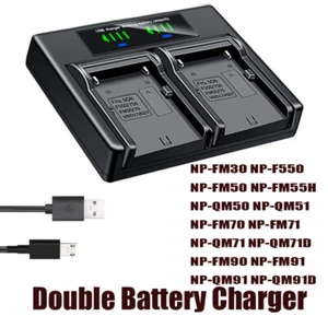 USB Battery Charger For SONY NP-FM90 FM91 QM91 QM91D BC-VM50 VM10 BC-V615 - Picture 1 of 4