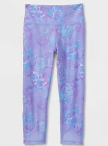 Girls' Performance High-Rise Floral Capri All in Motion Vibrant Purple XS, S, M  - Picture 1 of 5