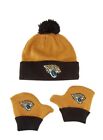 Jacksonville Jaguars NFL Infant / Toddler Cuffed Knit Pom Hat and Mittens Set