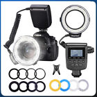 Flash annulaire macro DEL RF-550D pour Nikon Canon Olympus Fuji pour appareil photo reflex numérique