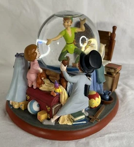 Disney Store authentische Peter Pan im Schlafzimmer Schneekugel KAPUTT vermisst Wendy - Bild 1 von 15