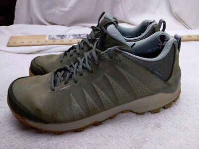 Oboz Sypes Low Leather Womens 9.5 41 Green Trail Hiking Outdoor Sneakers - Image 1 of 4
