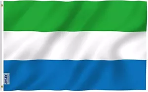 Anley Fly Breeze 3x5 Feet Sierra Leone Flag - Sierra Leonean Flags Polyester - Picture 1 of 6