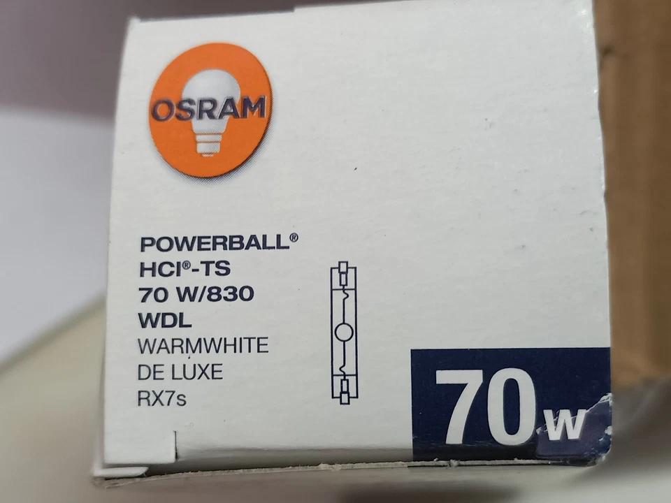 OSRAM POWERBALL IODURI METALLICI HCI-TS RX7s 70W/830 warmwhite deluxe 688309