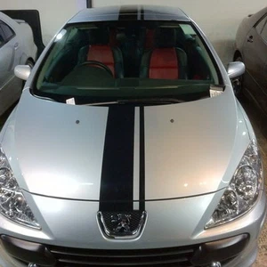 Car Stickers Dual Racing Stripes 9'' for 370Z Vinyl Hood Roof Rear Decals ZC699 - Foto 1 di 3