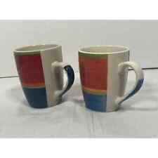 Set of 2 Royal Norfolk Mambo Coffee Mugs Stoneware 12 oz