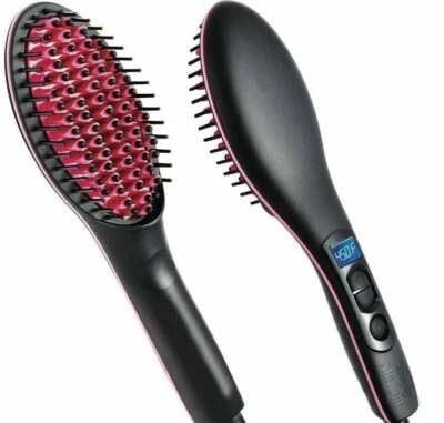 SPAZZOLA ELETTRICA LISCIANTE IONICA DIGITALE PER CAPELLI PROFESSIONALE PIASTRA - Immagine 1 di 2