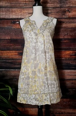 Ann Taylor LOFT Linen Dress Size 0 Sleeveless Lined Side Zip Womens - Image 1 of 4