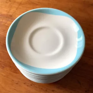 9 Vtg Shenango China Restaurant Ware Blue & White Saucers G-14 5-1/2" VGC - Picture 1 of 4
