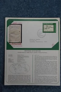 1975 Tributes to America's Bicentennial Souvenir Card - Surinam - Picture 1 of 1