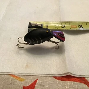 VINTAGE HAWK LURE - BLACK W/Silver Stripes - Used - Picture 1 of 5