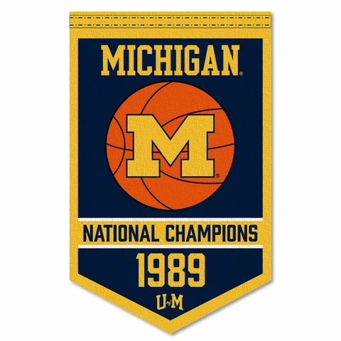 Michigan Wolverines Basketball National Champions Banner Flag Cover