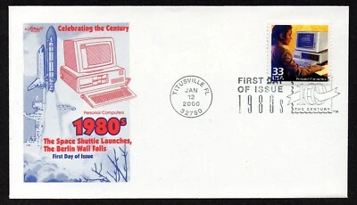 USA, SCOTT # 3190-N, ARTMASTER FDC COVER - PERSONAL COMPUTERS, CELEBRATE CENTURY - Image 1 of 2