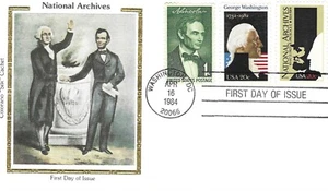 Combo Colorano Silk FDC 1984 20c Archivos Nacionales Sc # 2081a, 1113, 1952 - Imagen 1 de 1