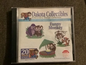 Diseños de patrones de software de bordado de mono divertido Dakota - Imagen 1 de 2