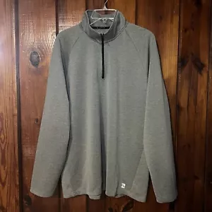 Zelos Herren Freizeit Large 1/4 Reißverschluss Pullover grau Activewear Tops Langarmshirt - Bild 1 von 19