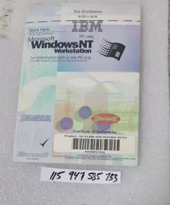 IBM WINDOWS NT WORKSTATION  Manual with Certificate of Authenticity  COA ONLY - Picture 1 of 1