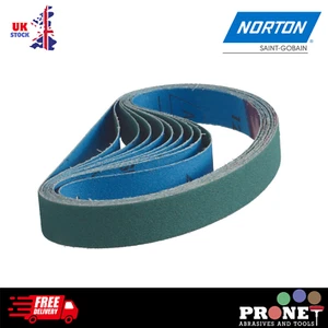 NORTON R929 20x520mm - High Quality Ceramic Belts - 36, 60 & 80 Grit - 10 Pack - Picture 1 of 5