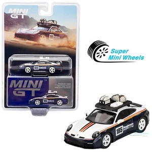 Mini GT 1:64 Porsche 911 Dakar Rallye Design Package White/Blue #805 - Picture 1 of 5