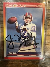 Autograph Jim Kelly 1990 Score Football Card Bills 