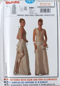 Burda 7919 Sewing Pattern Women's Evening Dress Size 6-18 - Picture 1 of 3