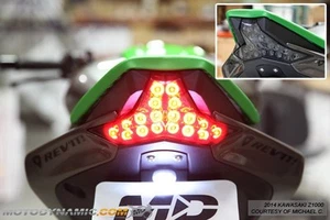 fit 2014-2016 Kawasaki Z1000 16-20 Ninja ZX10R SEQUENTIAL LED Tail Light SMOKE - Bild 1 von 1