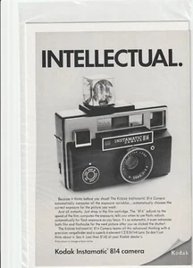 Original 1969 Kodak Instamatic 814 Kamera Magazin Anzeige "Intellektuell" - Bild 1 von 1