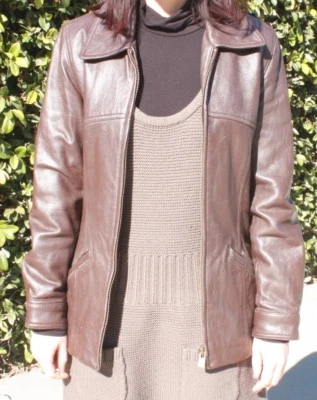 Jaqueta de couro vintage Frye - Imagem 1 de 4