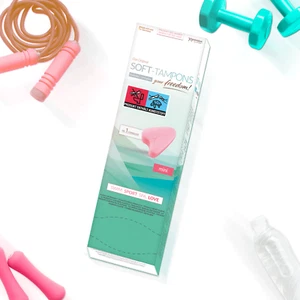 Soft-Tampons "Mini" 10er Packung Fadenlose Tampons für Schwimmen Sport Spa Liebe - Bild 1 von 10