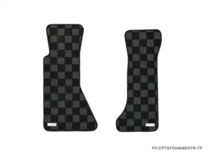 P2M Checkered Race Flag Carpet Floor Mats Set for Chevy Corvette C4 84-96 New - Picture 1 of 3